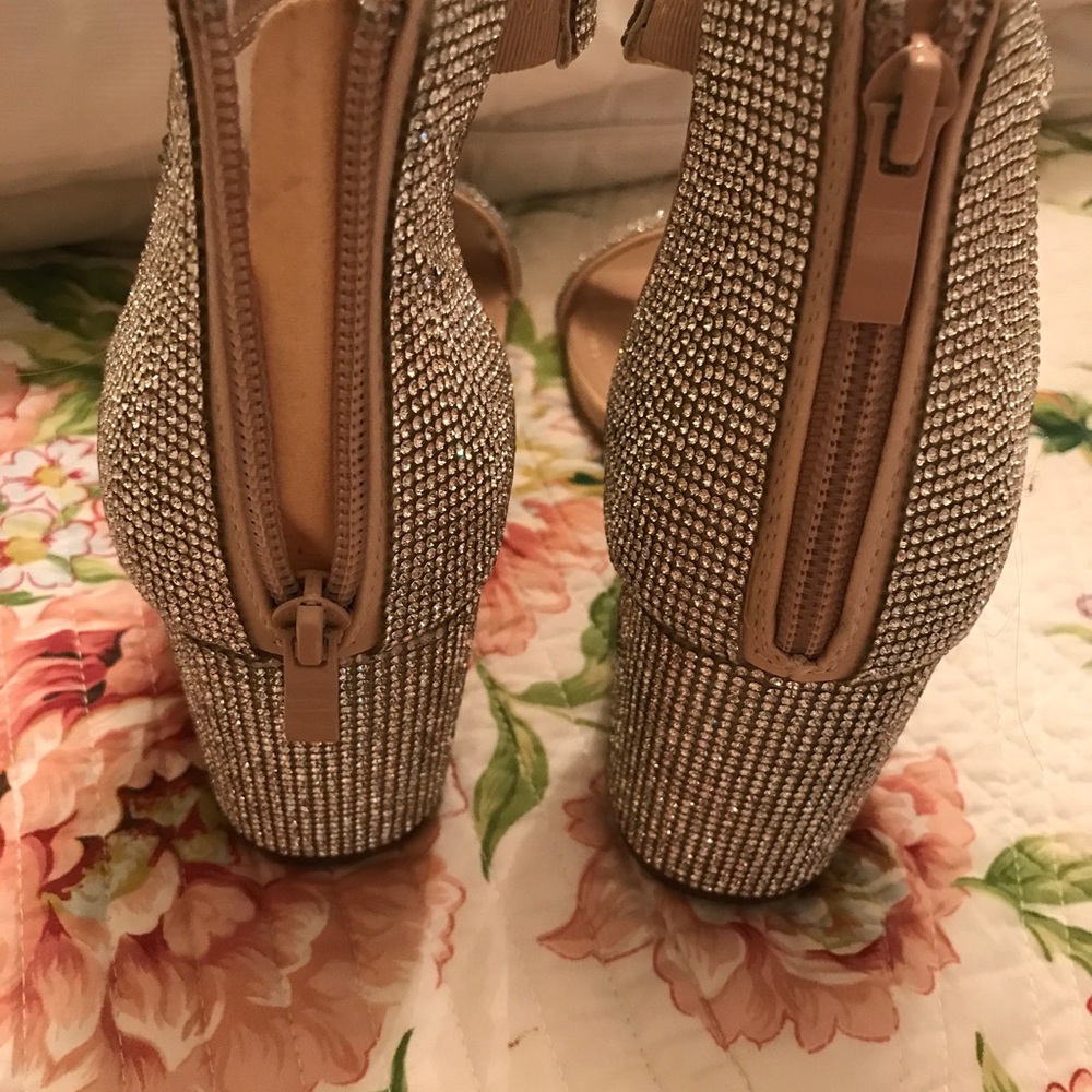 Moda Nude Rhinestone Women's Sandals - Picture 4 of 8